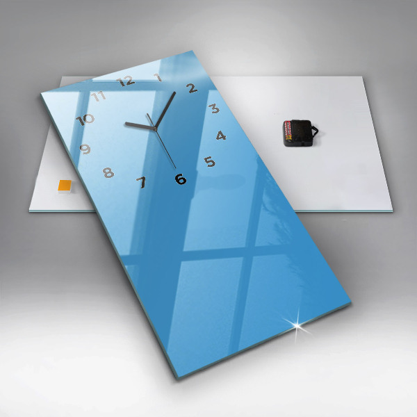 Reloj de vidrio vertical Color azul - espejomat.es
