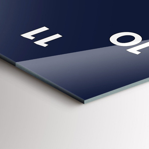 Reloj de vidrio vertical Color azul oscuro - espejomat.es