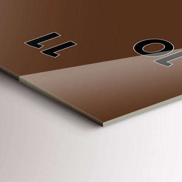 Reloj de vidrio vertical Color marrón - espejomat.es