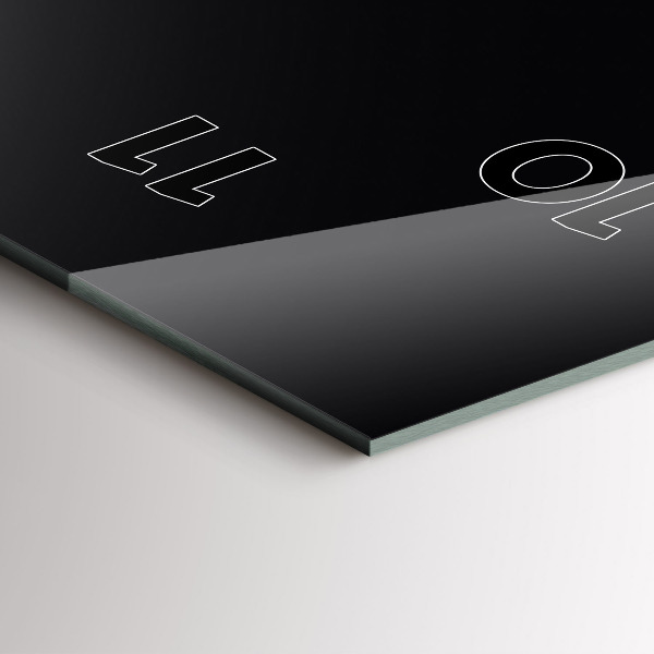 Reloj de vidrio vertical Color negro - espejomat.es