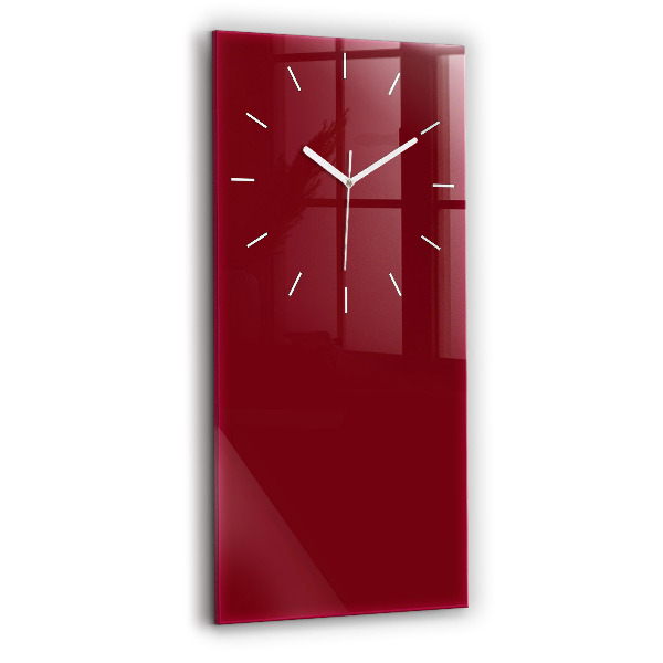 Reloj de vidrio vertical Color burdeos - espejomat.es