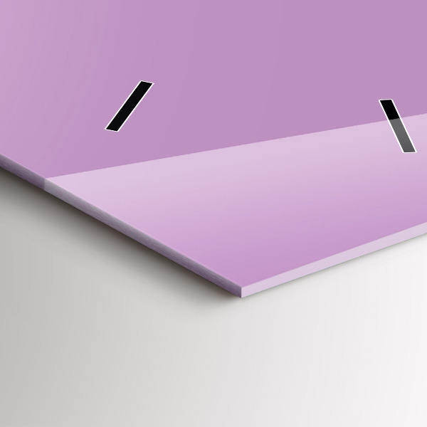 Reloj de vidrio vertical El color lila - espejomat.es