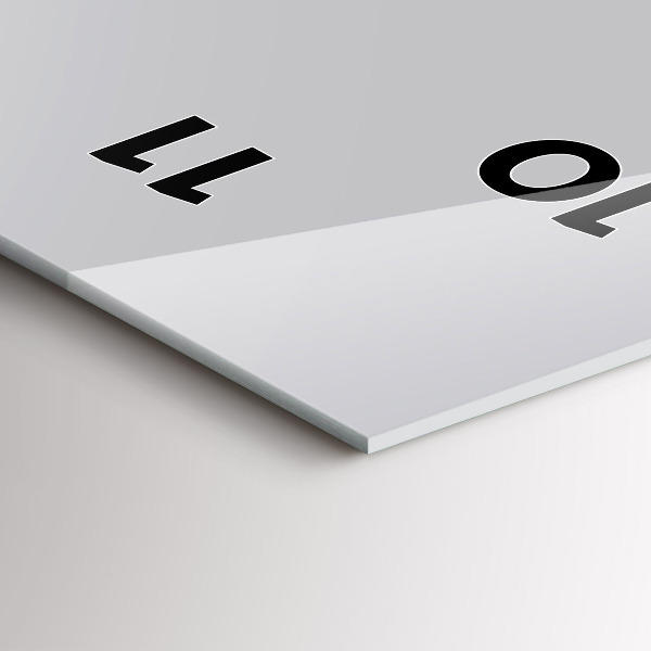 Reloj de cristal vertical El color gris claro - espejomat.es