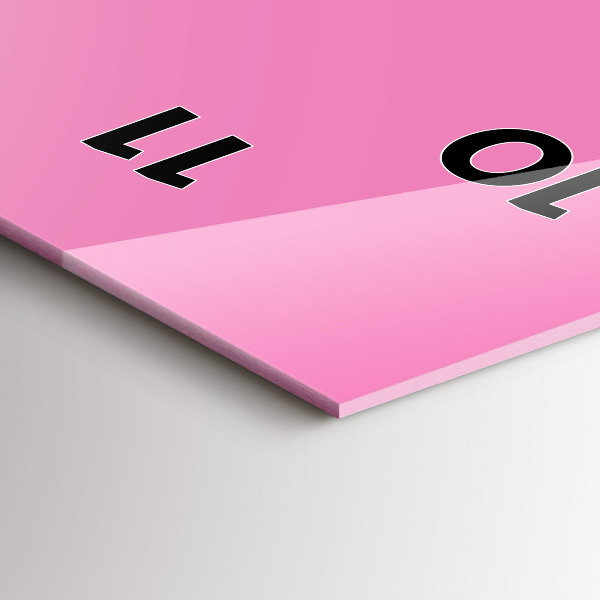 Reloj de cristal vertical Color rosa - espejomat.es