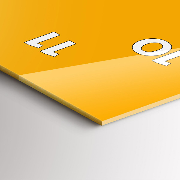 Reloj de cristal vertical Color amarillo dorado - espejomat.es