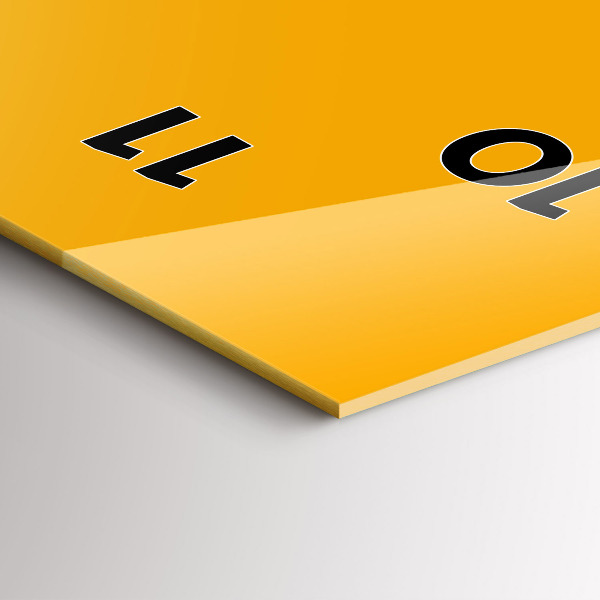 Reloj de cristal vertical Color amarillo dorado - espejomat.es