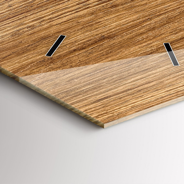 Reloj de cristal vertical Madera clara - espejomat.es