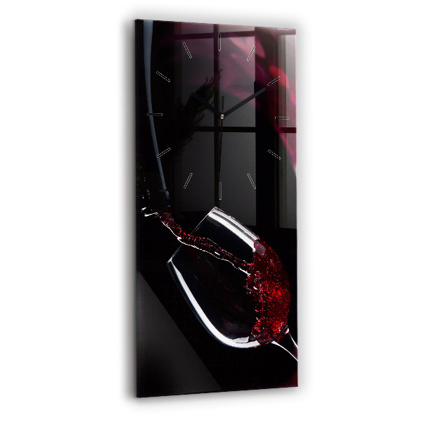 Reloj de cristal vertical Vino tinto - espejomat.es