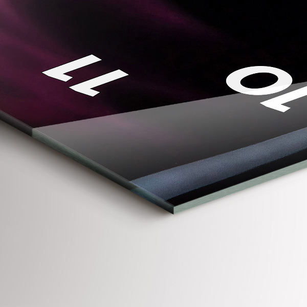 Reloj de cristal vertical Vino tinto - espejomat.es