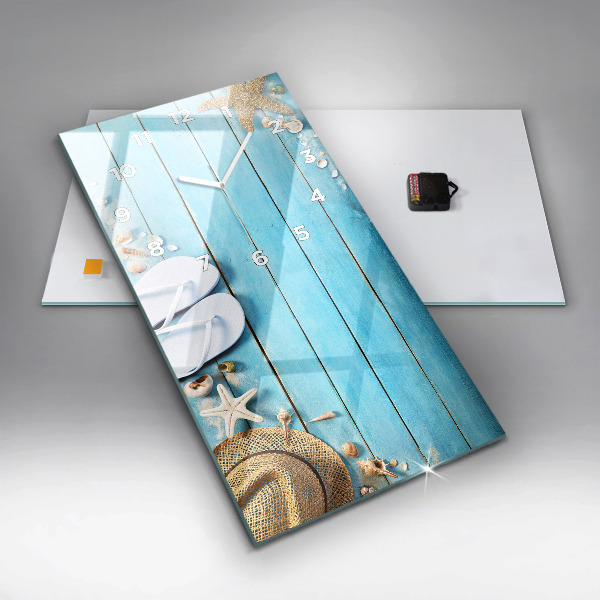 Reloj de vidrio vertical Accesorios navideños - espejomat.es