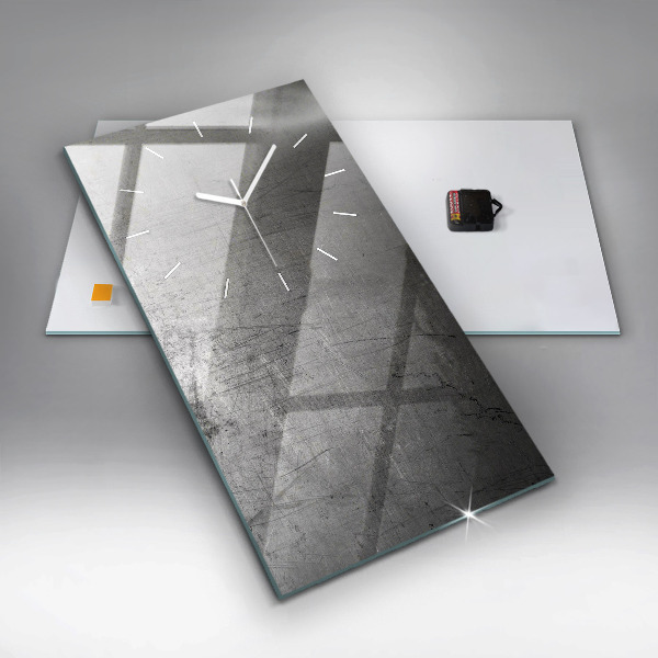 Reloj de vidrio vertical Pared metálica - espejomat.es