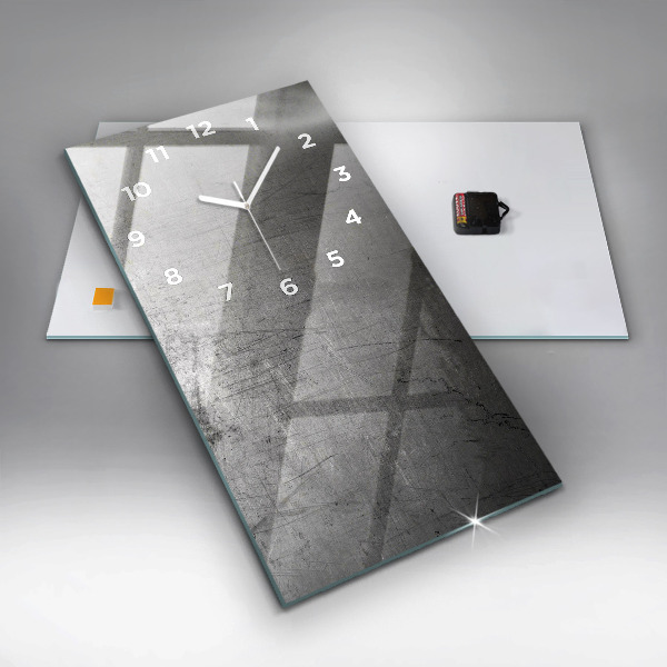 Reloj de vidrio vertical Pared metálica - espejomat.es