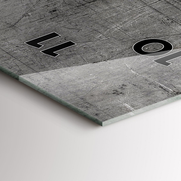 Reloj de vidrio vertical Pared metálica - espejomat.es