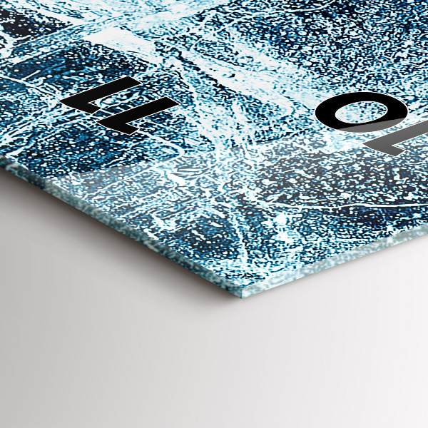 Reloj de cristal vertical Pared helada - espejomat.es