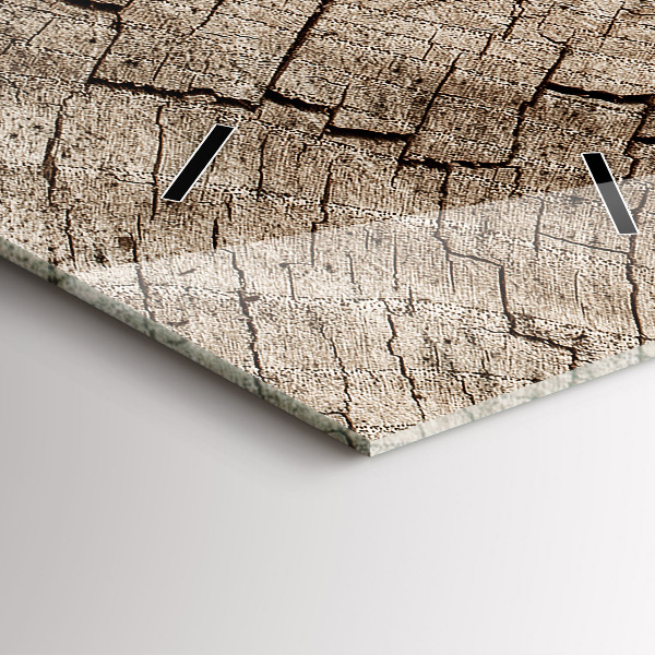 Reloj de cristal vertical Viejo tronco de madera - espejomat.es