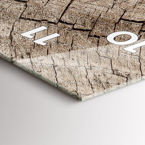 Reloj de cristal vertical Viejo tronco de madera - espejomat.es