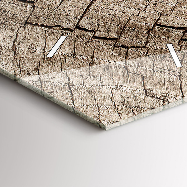 Reloj de cristal vertical Viejo tronco de madera - espejomat.es