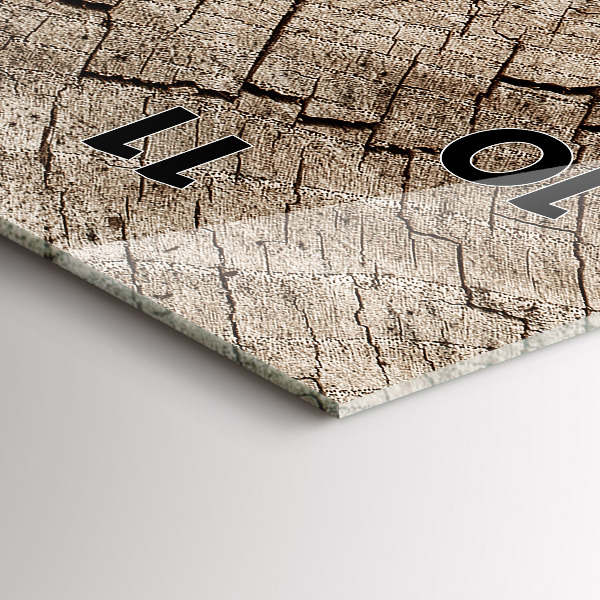 Reloj de cristal vertical Viejo tronco de madera - espejomat.es