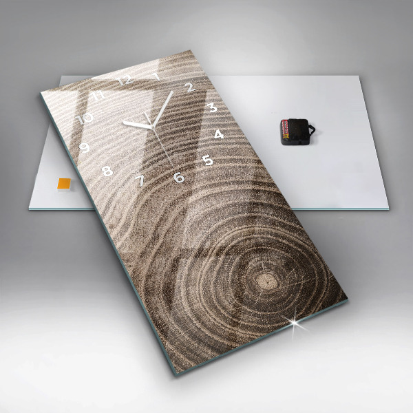 Reloj de vidrio vertical Tronco de árbol - espejomat.es