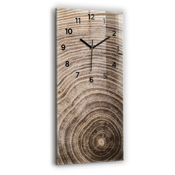 Reloj de vidrio vertical Tronco de árbol - espejomat.es