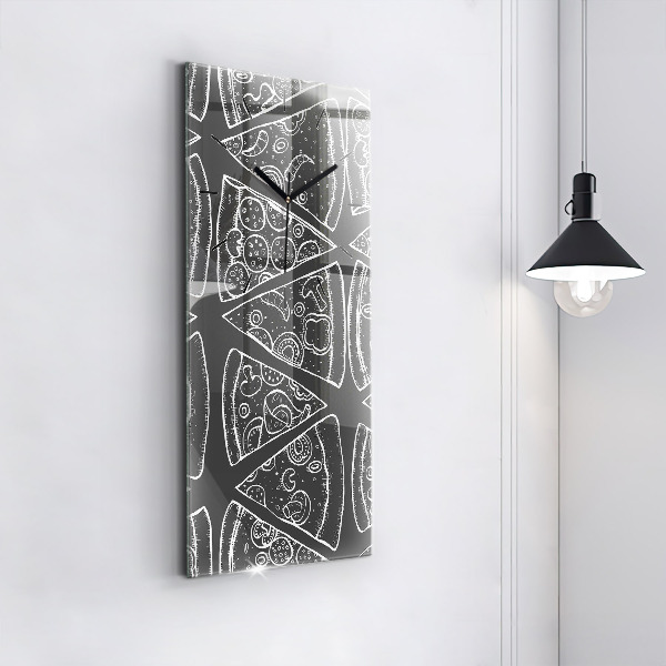Reloj vertical Pizza pintada - espejomat.es