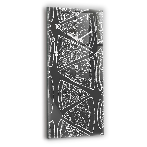 Reloj vertical Pizza pintada - espejomat.es