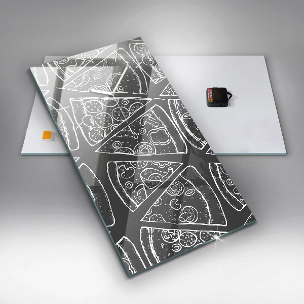 Reloj vertical Pizza pintada - espejomat.es