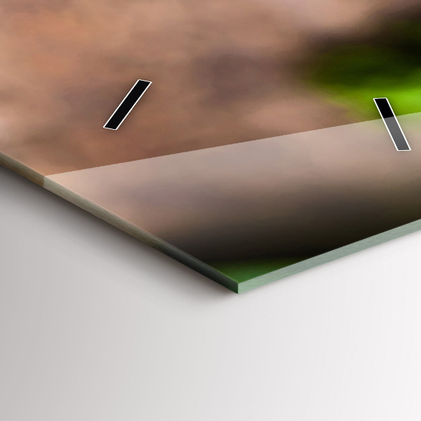 Reloj de cristal vertical Hojas de albahaca - espejomat.es