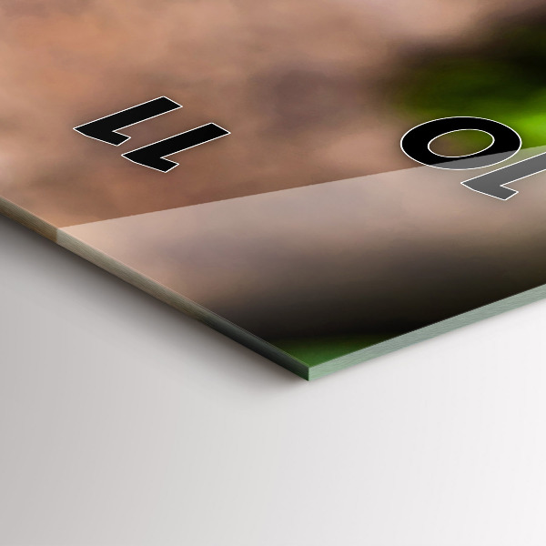 Reloj de cristal vertical Hojas de albahaca - espejomat.es