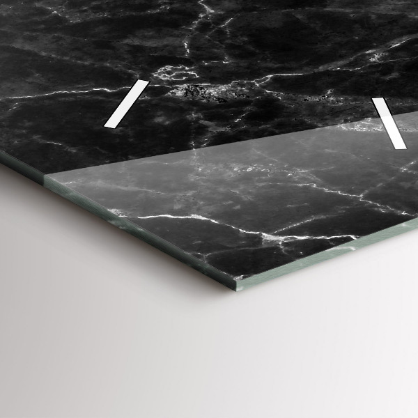 Reloj de cristal vertical Mármol oscuro - espejomat.es