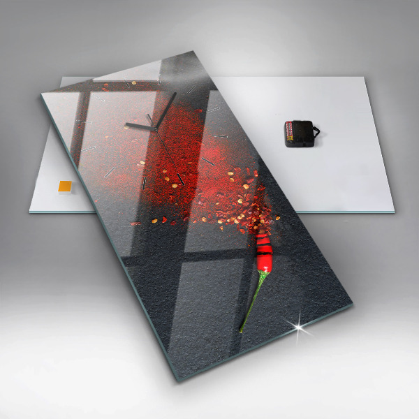 Reloj vertical Pimiento rojo picante - espejomat.es