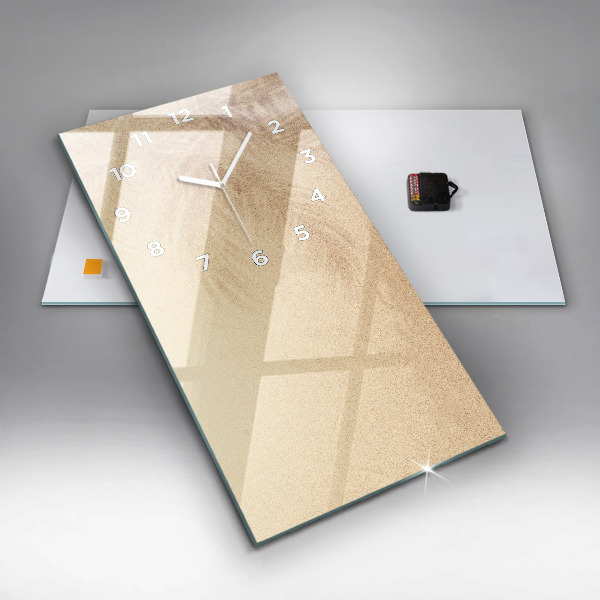 Reloj de vidrio vertical Abstracción dorada - espejomat.es