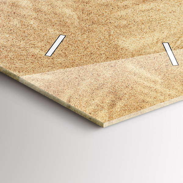 Reloj de vidrio vertical Abstracción dorada - espejomat.es