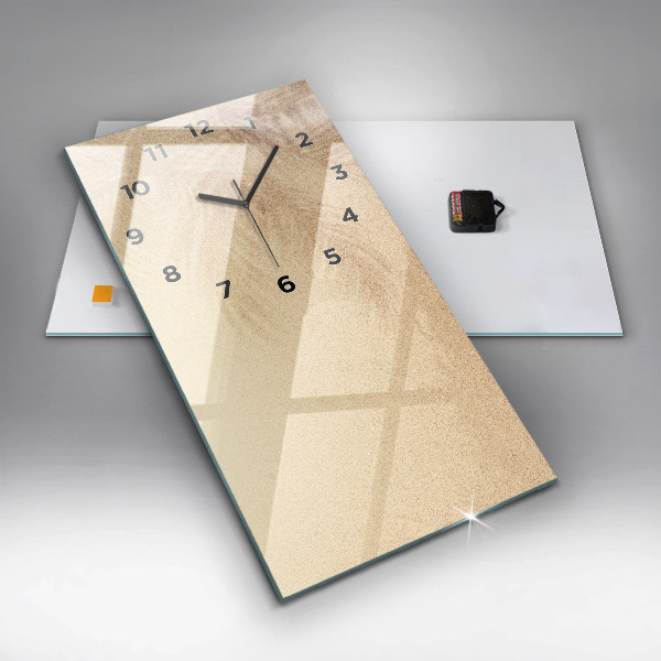 Reloj de vidrio vertical Abstracción dorada - espejomat.es