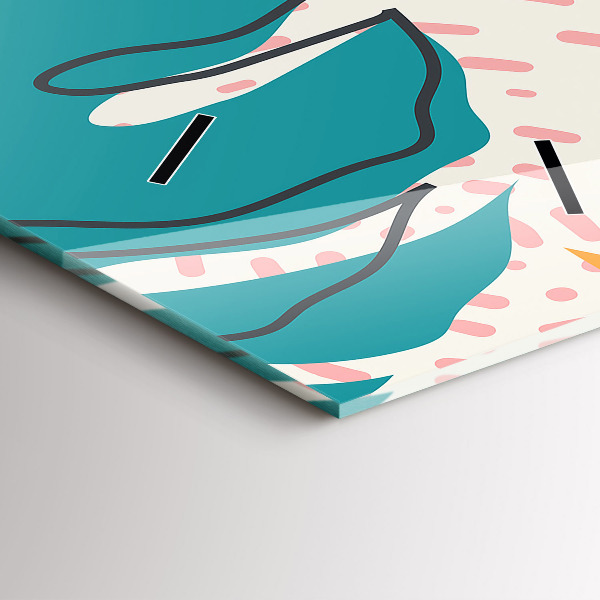 Reloj de vidrio vertical Plantas hawaianas - espejomat.es