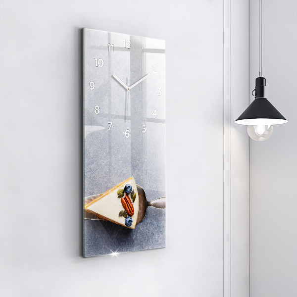 Reloj de vidrio vertical Pedazo de pastel - espejomat.es