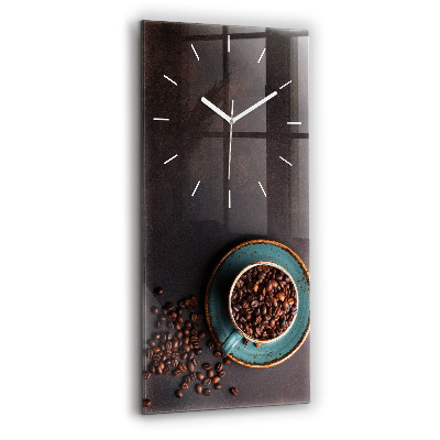 Reloj de cristal vertical Taza de café - espejomat.es