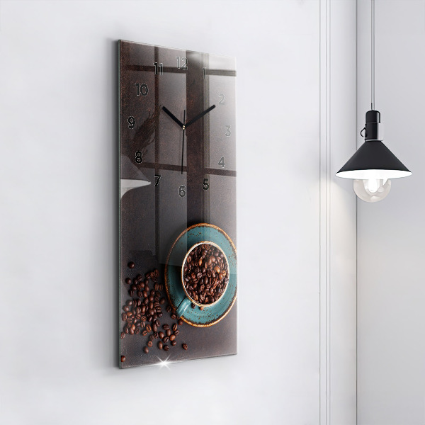 Reloj de cristal vertical Taza de café - espejomat.es