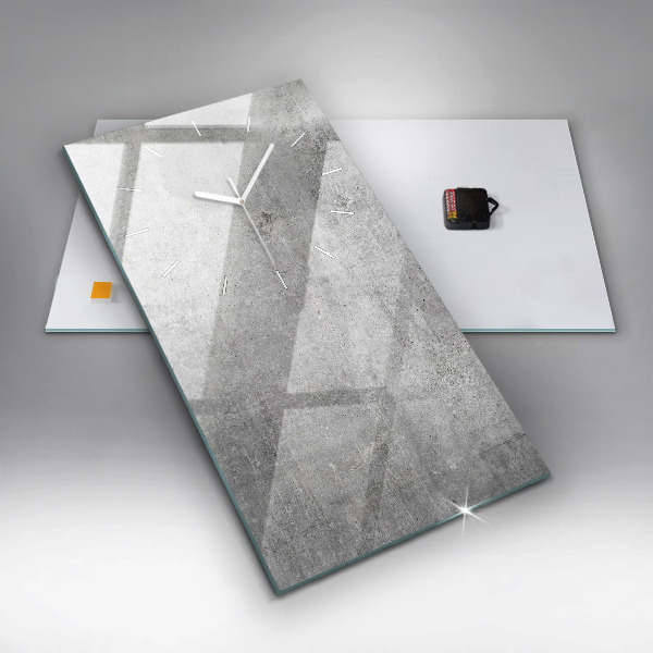 Reloj de vidrio vertical Pared en bruto - espejomat.es