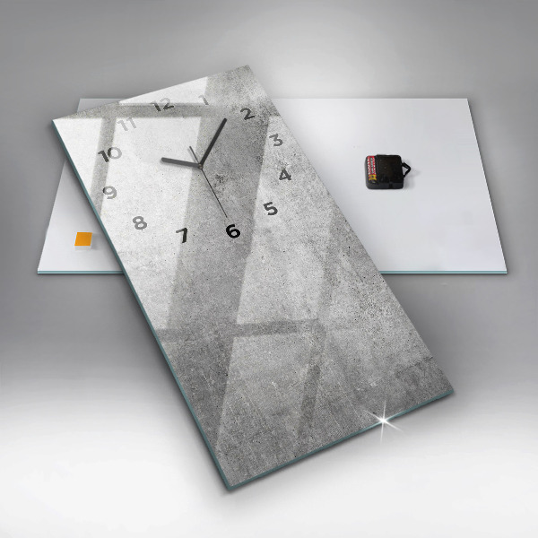 Reloj de vidrio vertical Pared en bruto - espejomat.es