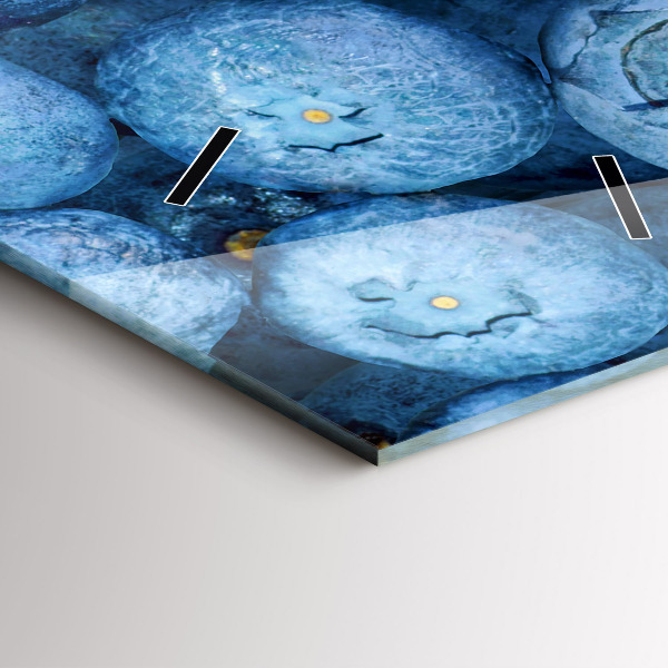 Reloj de cristal vertical Bayas y frambuesas - espejomat.es