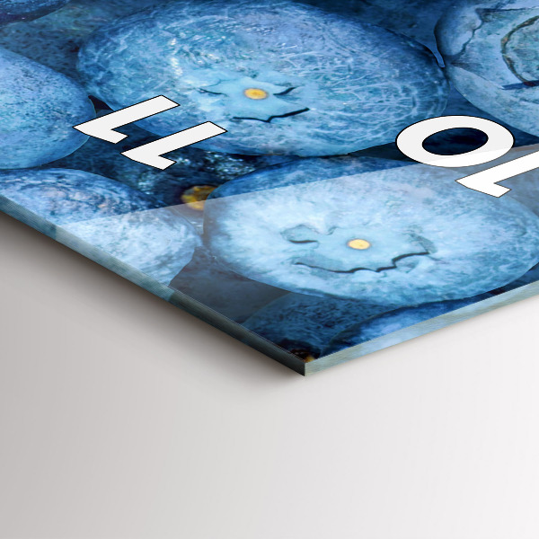 Reloj de cristal vertical Bayas y frambuesas - espejomat.es