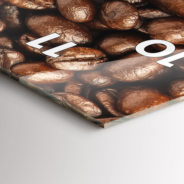 Reloj de cristal vertical Granos de café - espejomat.es