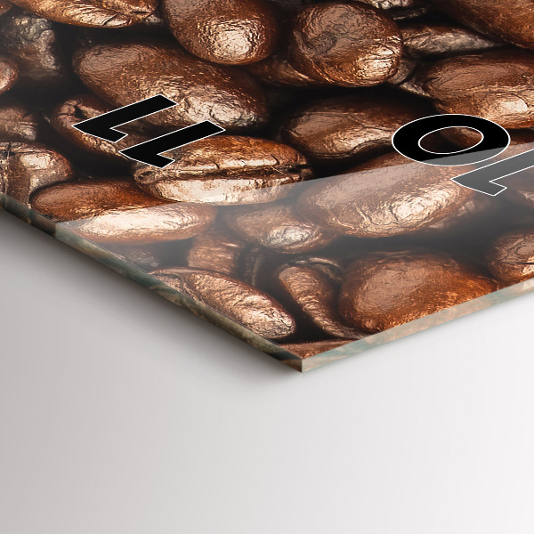 Reloj de cristal vertical Granos de café - espejomat.es