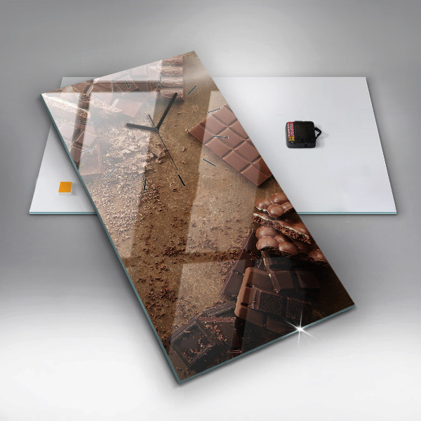 Reloj de vidrio vertical Barritas de chocolate - espejomat.es