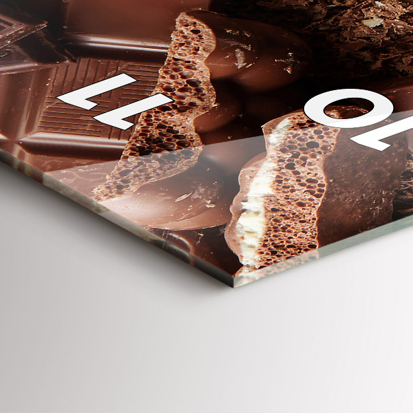 Reloj de vidrio vertical Barritas de chocolate - espejomat.es