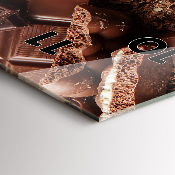 Reloj de vidrio vertical Barritas de chocolate - espejomat.es