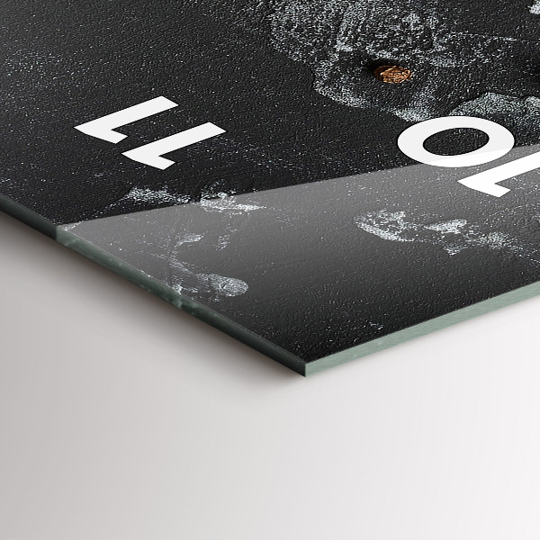 Reloj de cristal vertical Especias sobre la mesa - espejomat.es