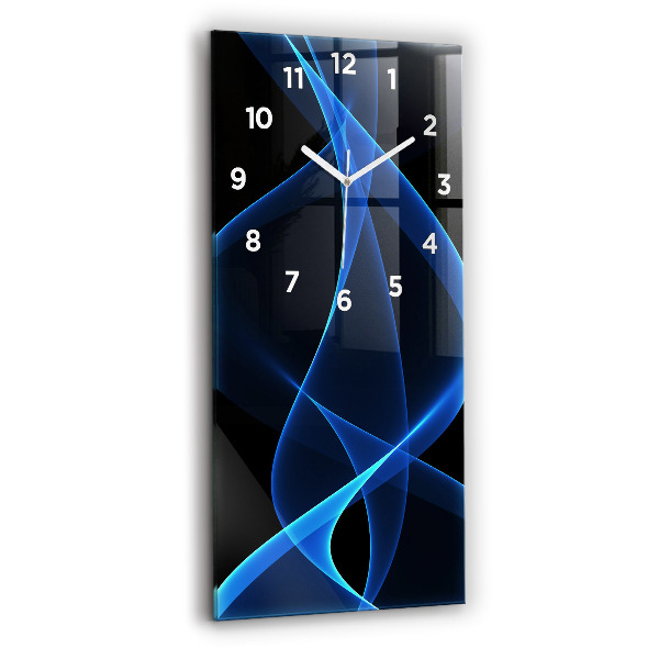 Reloj de cristal vertical Líneas azules - espejomat.es