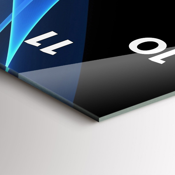 Reloj de cristal vertical Líneas azules - espejomat.es